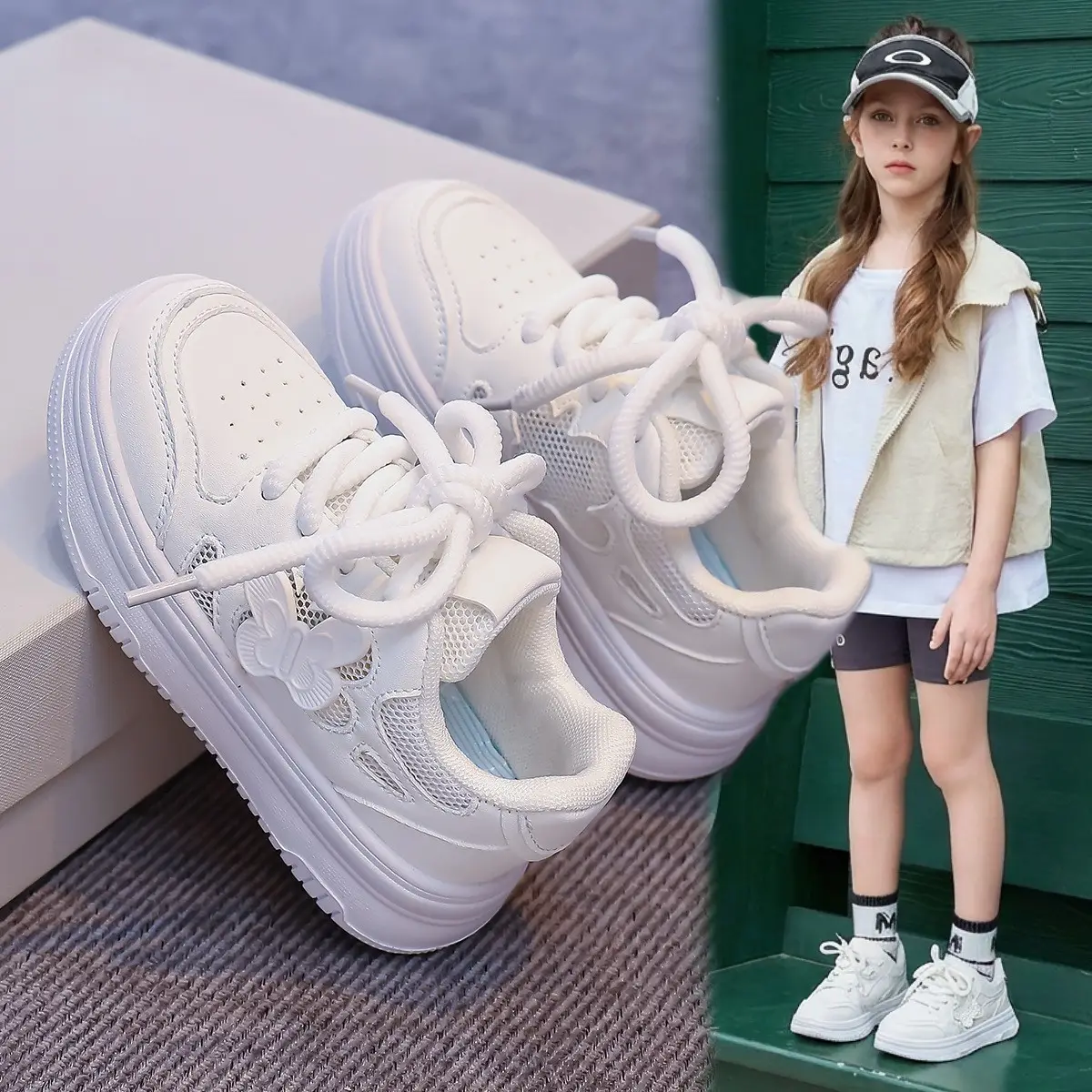 2026 Spring Summer Kids Skate Shoes, Breathable