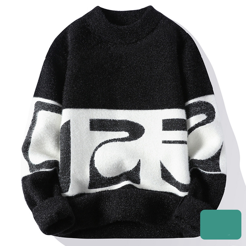 Men’s Fashion Embroidered Crew Neck Jumper – Warm Casual Knit Sweater for Autumn & Winter - Image 14