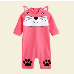 Warm Swimwear For Infants And Toddlers 1-3 Years Old - Pink - View 1