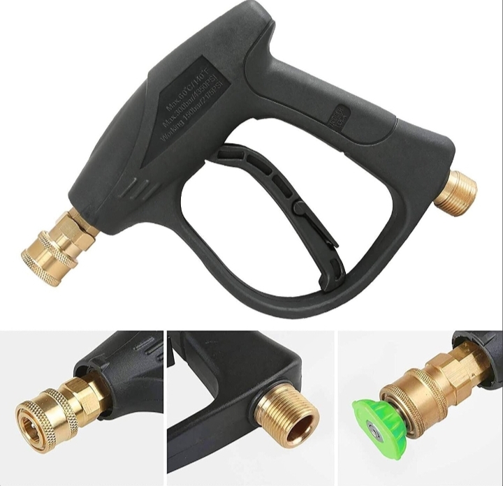 Short Wand High Pressure Car Wash Gun Heavy-Duty Brass Connector Power Washer thumbnail 10