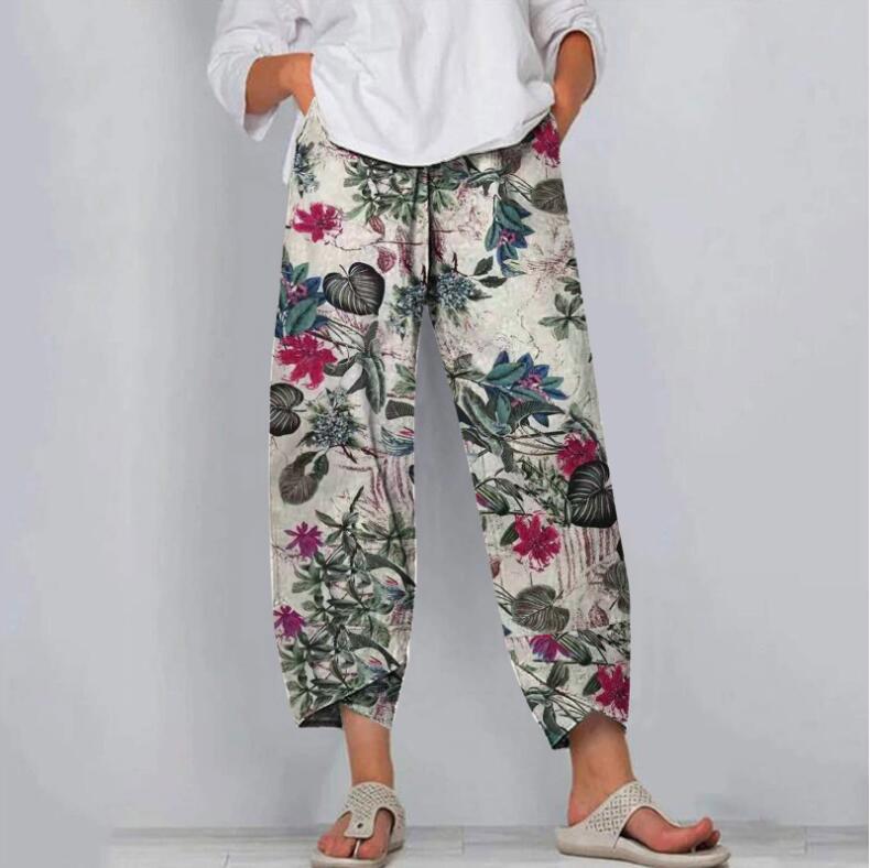 Dandelion Star Print Panelled Trousers