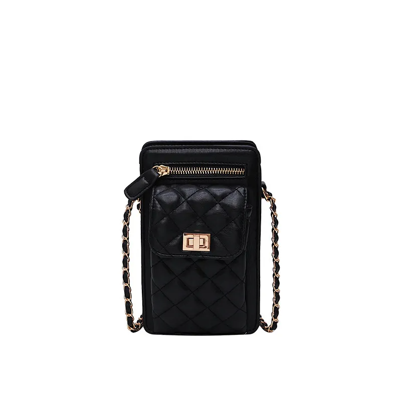 Mini Small Bag With Mobile Phone, Simple Fashion All-match Chain Bag For Women - Black