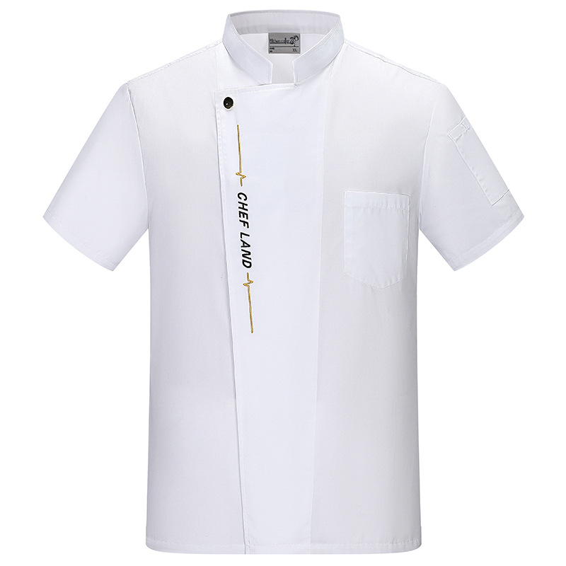 ملابس طهاة للرجال بأكمام قصيرة للفنادق والمطاعم