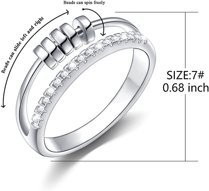 Ladies Turning Personality Round Ring