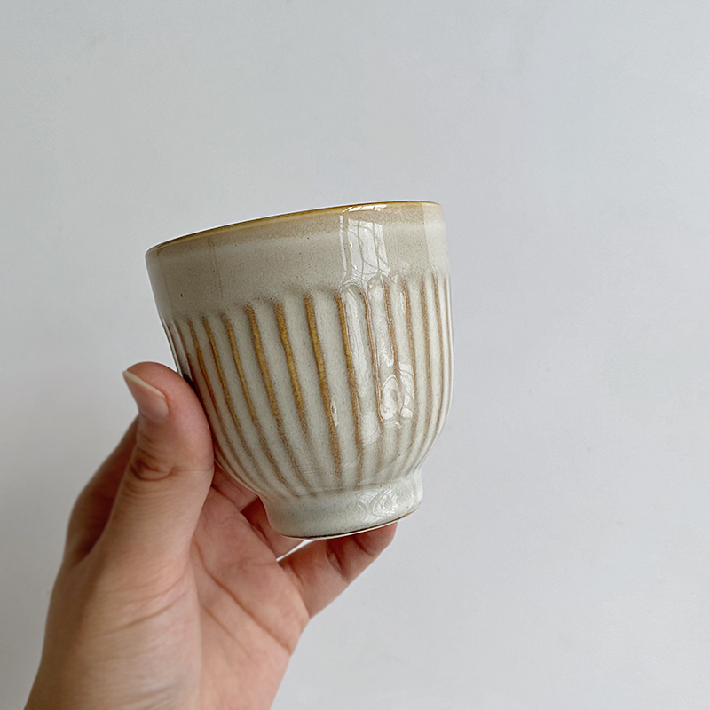 Title 3, Japanese Rice Handmade Ceramic Tea Cup