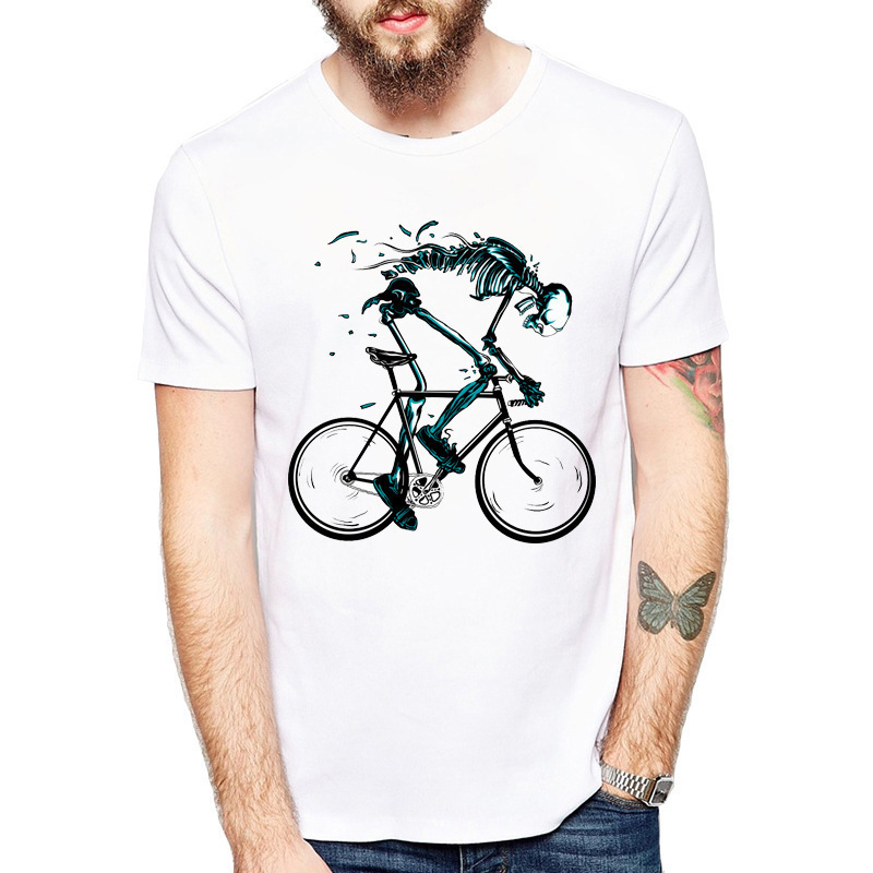 Title 6, Heren T-shirt Korte Mouw Fiets Casual Bedrukt R...