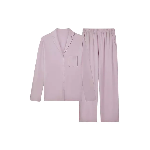 Cloud Cotton Cardigan Modal Couple Pajama Set Orchid Smoke - Shop at LoveMi
