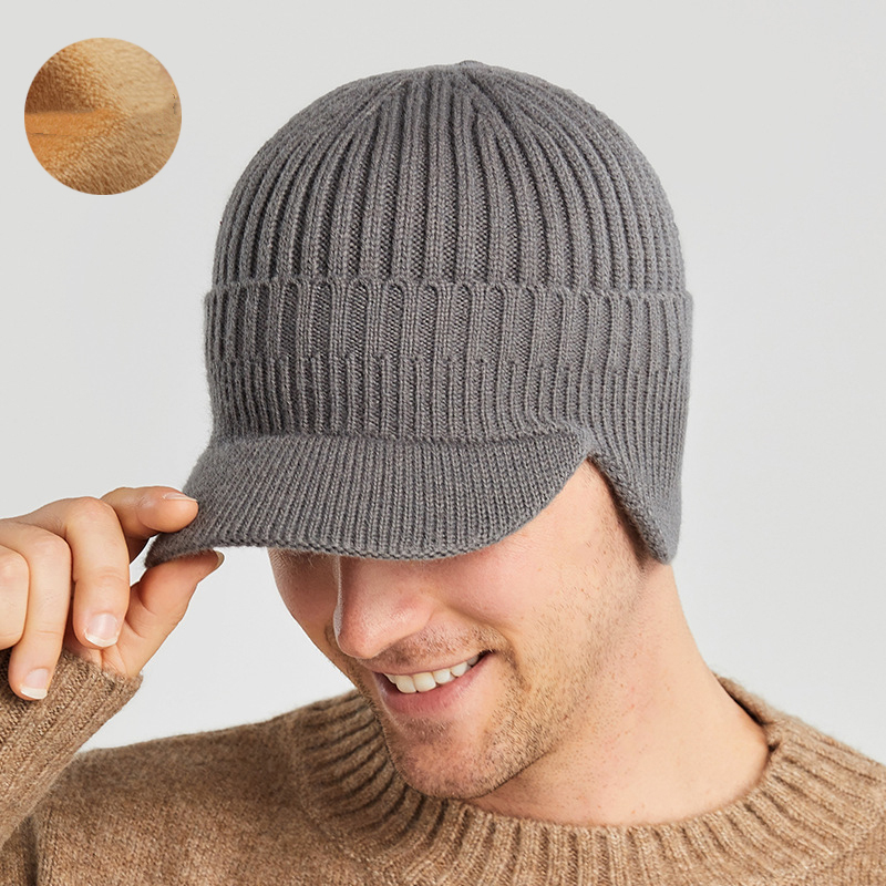 Men's Outdoor Warm Ear Protection Knitted Hat