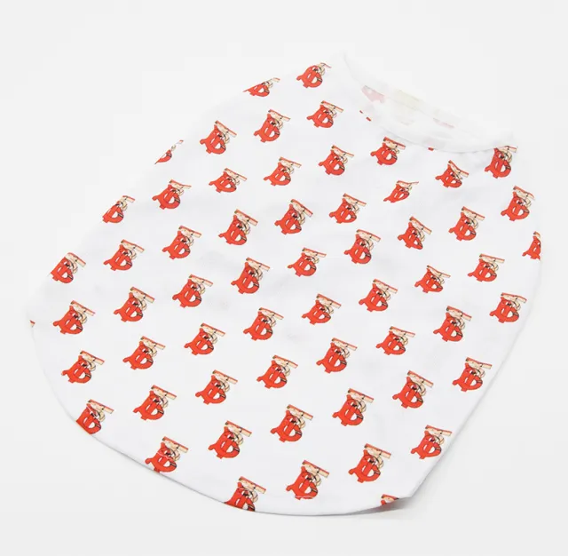 Summer Small Dog Letter Full Print Pet Vest White - Shop at LoveMi