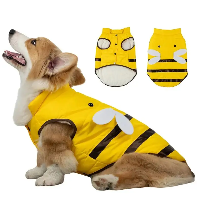 Warmly Dog Coat Cute Bees Pets Costume