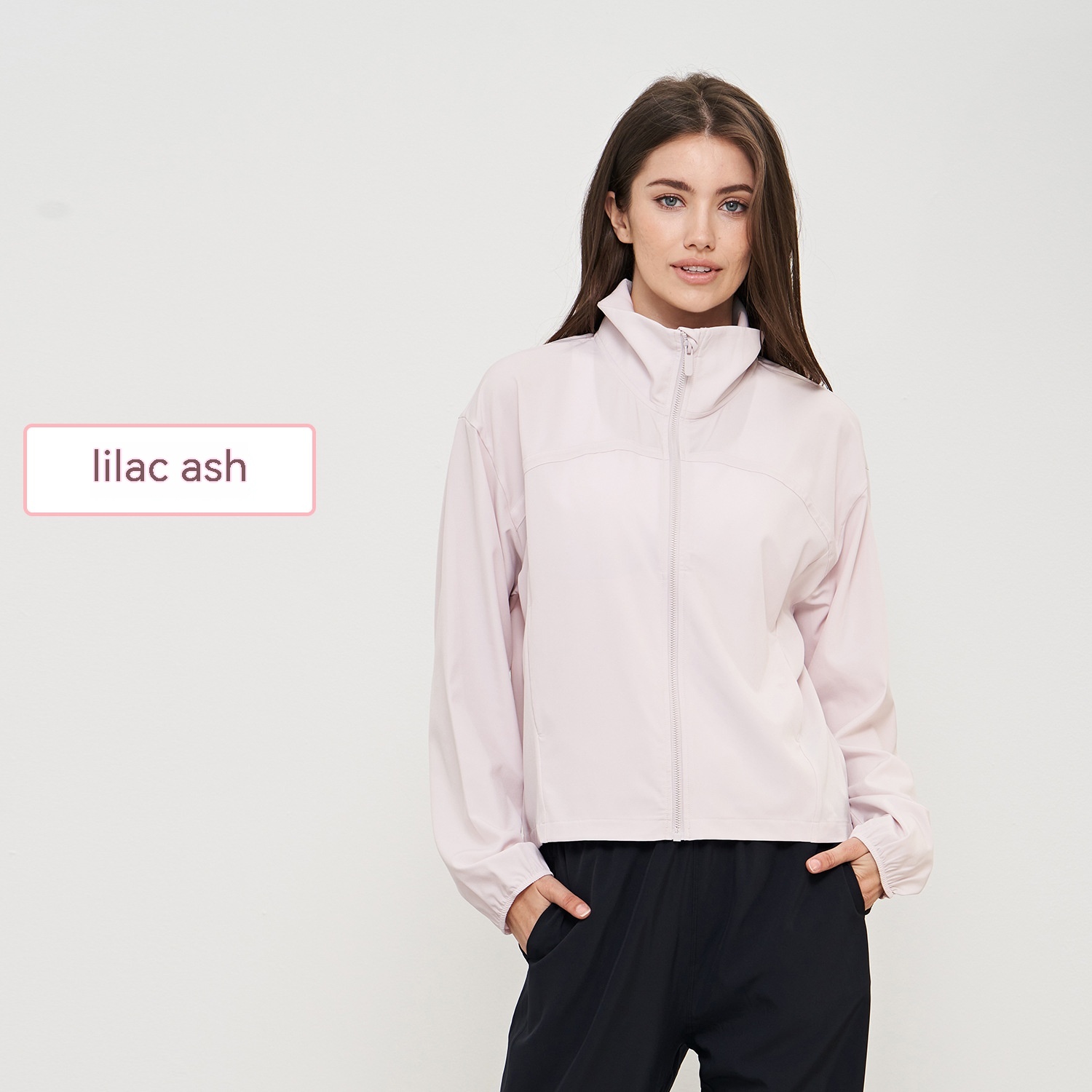 Cool Feeling Inner Bag Stand Collar Sun Protection Outdoor Leisure Sports UV Protection Loose Yoga Top