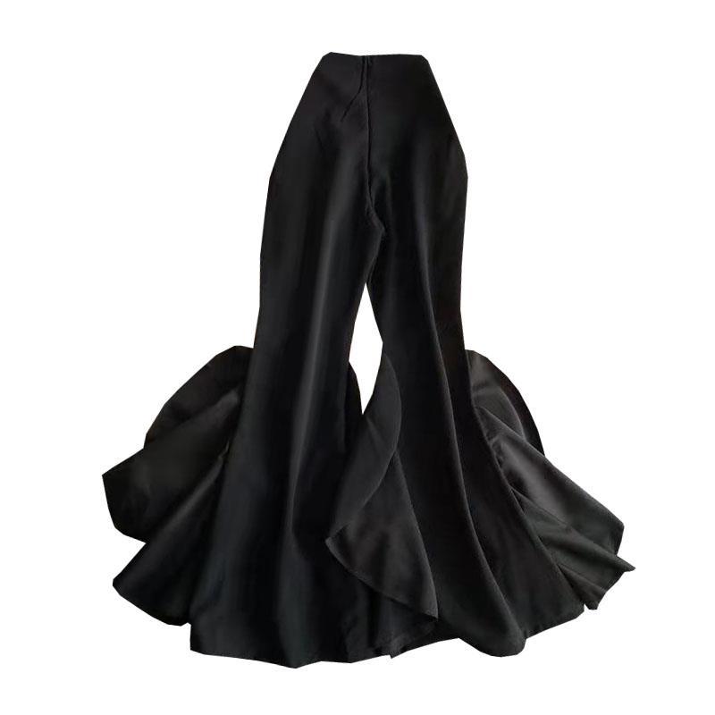 Title 1, Damesmode High Waist Casual Ruffle Wide Leg Bro...