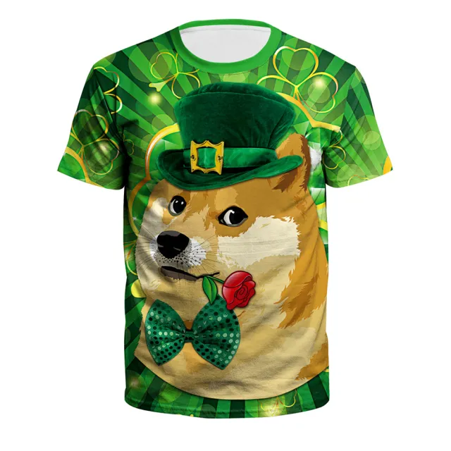 Saint Patrick's Day Digital Printed Round Neck Couple T shirt B1299314 - Shop at LoveMi