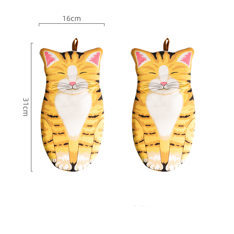 Orange Cat Gloves