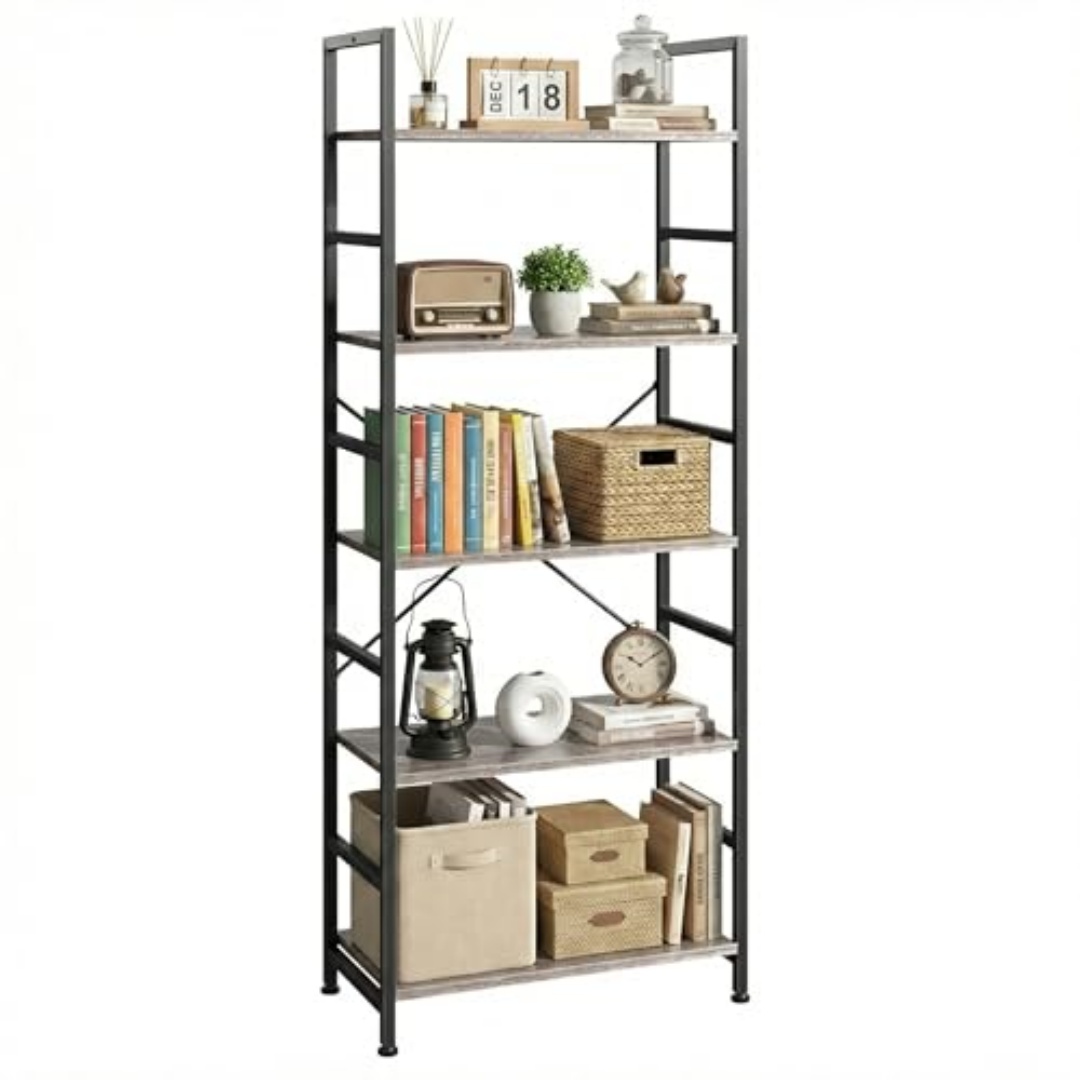 5 Tiers Bookshelf, Classically Modern Book Shelf, Book Rack, Storage Rack Shelve