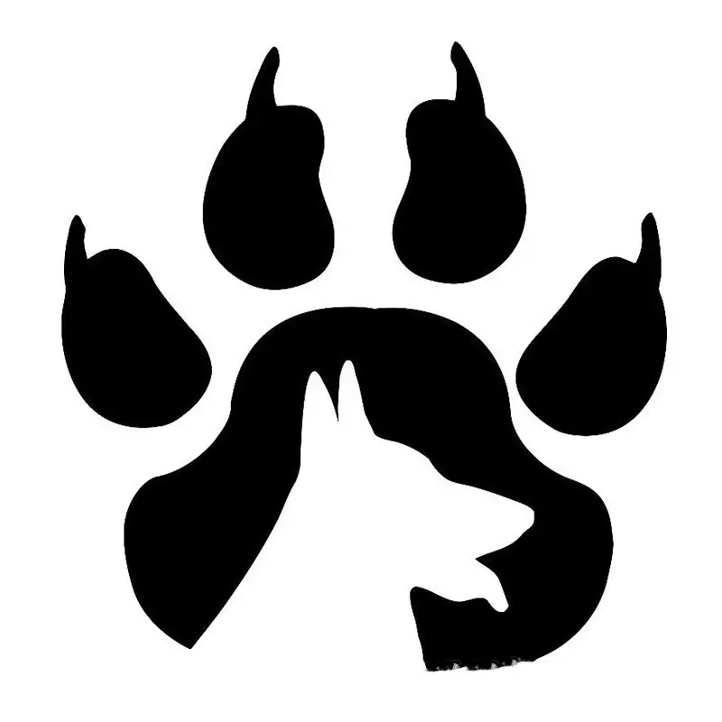 Dog Footprints Bumper Stickers Reflective Dog's Paw Footprints Automotive Decorative Paste Bumper Stickers Dog Head Dog's Paw Reflective Stickers