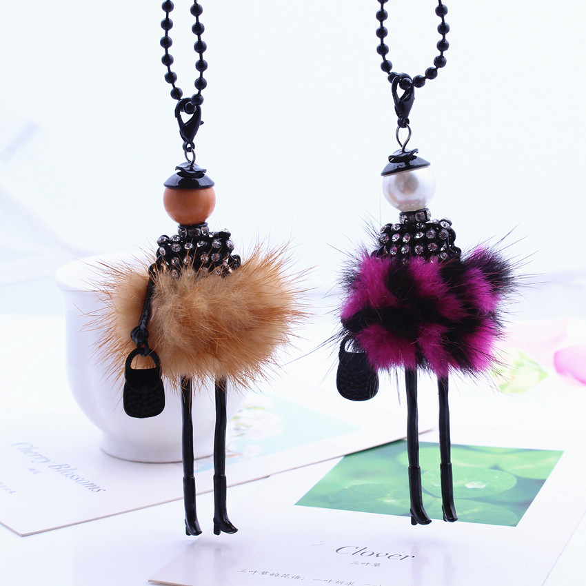 European And American Ethnic Style Creative Natural Mink Doll Hair Necklace
