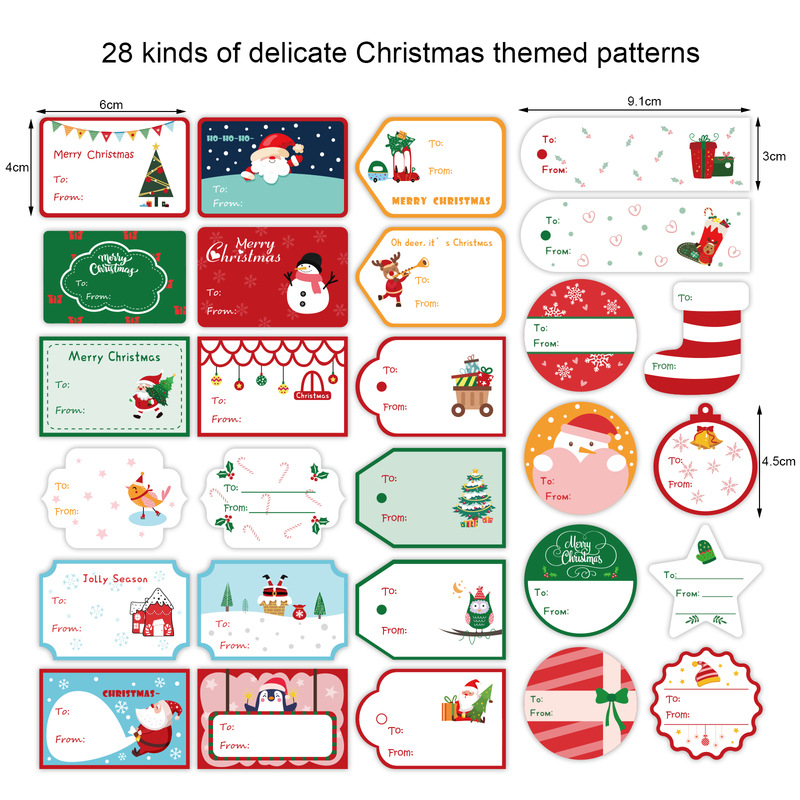 Christmas Gift Label Decoration Sticker Self-adhesive Sealing Sticker