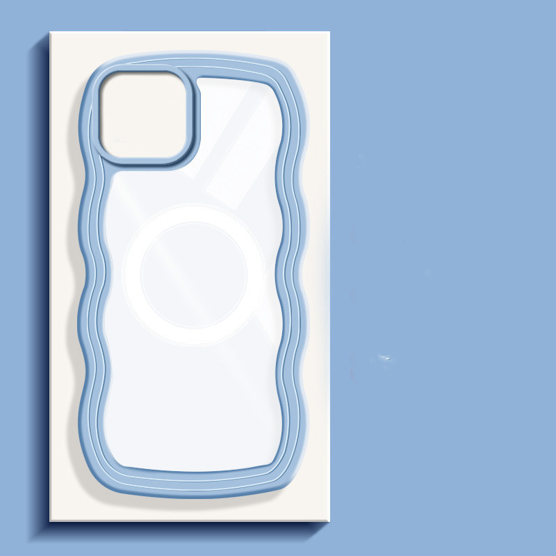 Two-in-one Wave Pattern Transparent Phone Case - Image 6