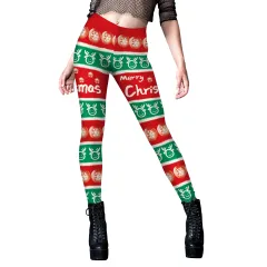 Digital Printing Pants Christmas New Style Elastic Women - B2301092 - View 1
