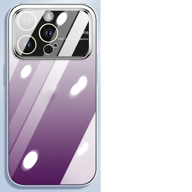 Transparent PC Gradient Protective Mirror With Large Window Phone Case