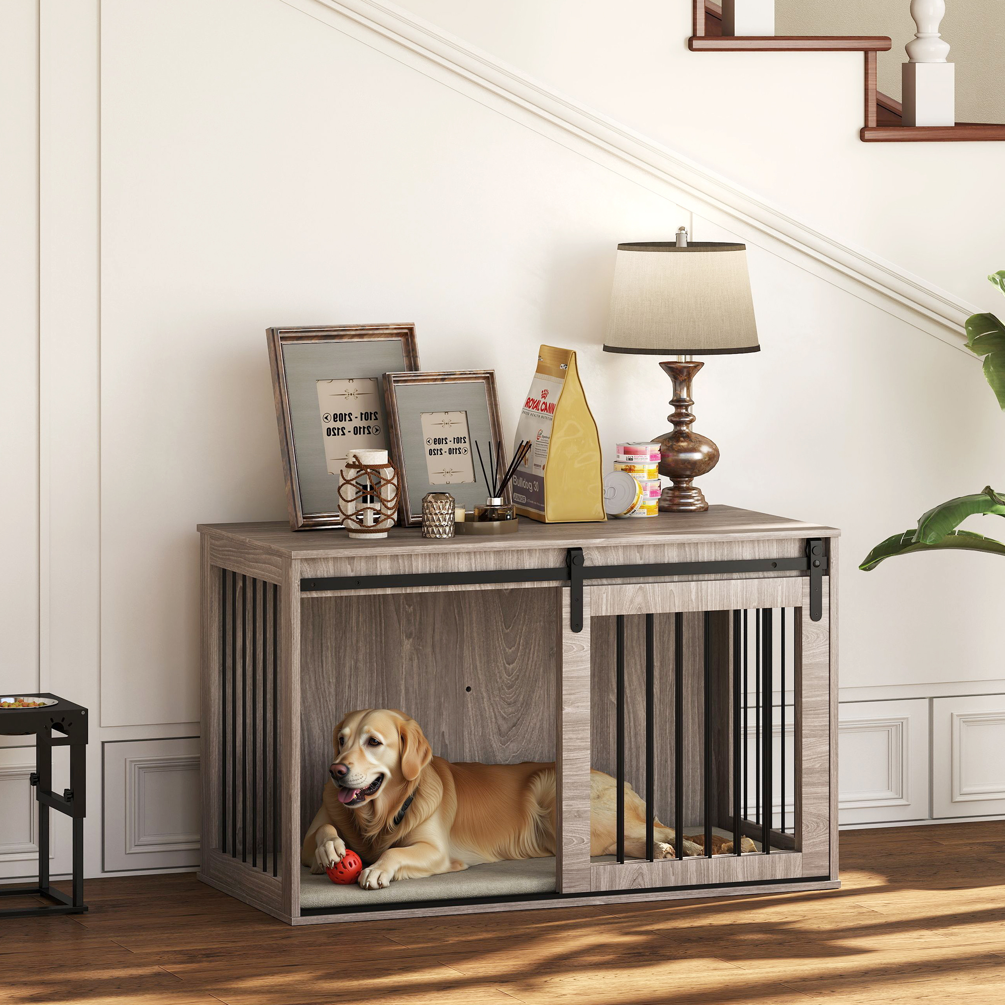 Dog Cage Furniture With Detachable Cushion, Suitable For Oversized Dogs-80 X 54 — image 2