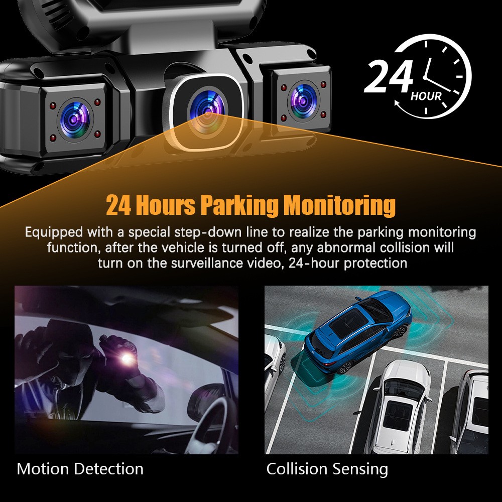 5G WiFi Dash Cam 4 Channel 360 Front Rear Inside DashCam, FHD 1080P Car Camera — image 9