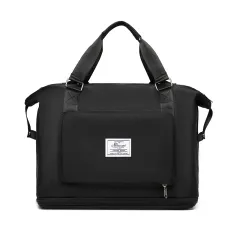 Folding Travel Bags For Backpack Handbag Sholder Bag Gym Fitness Weekender Overnight Women - Black - View 1