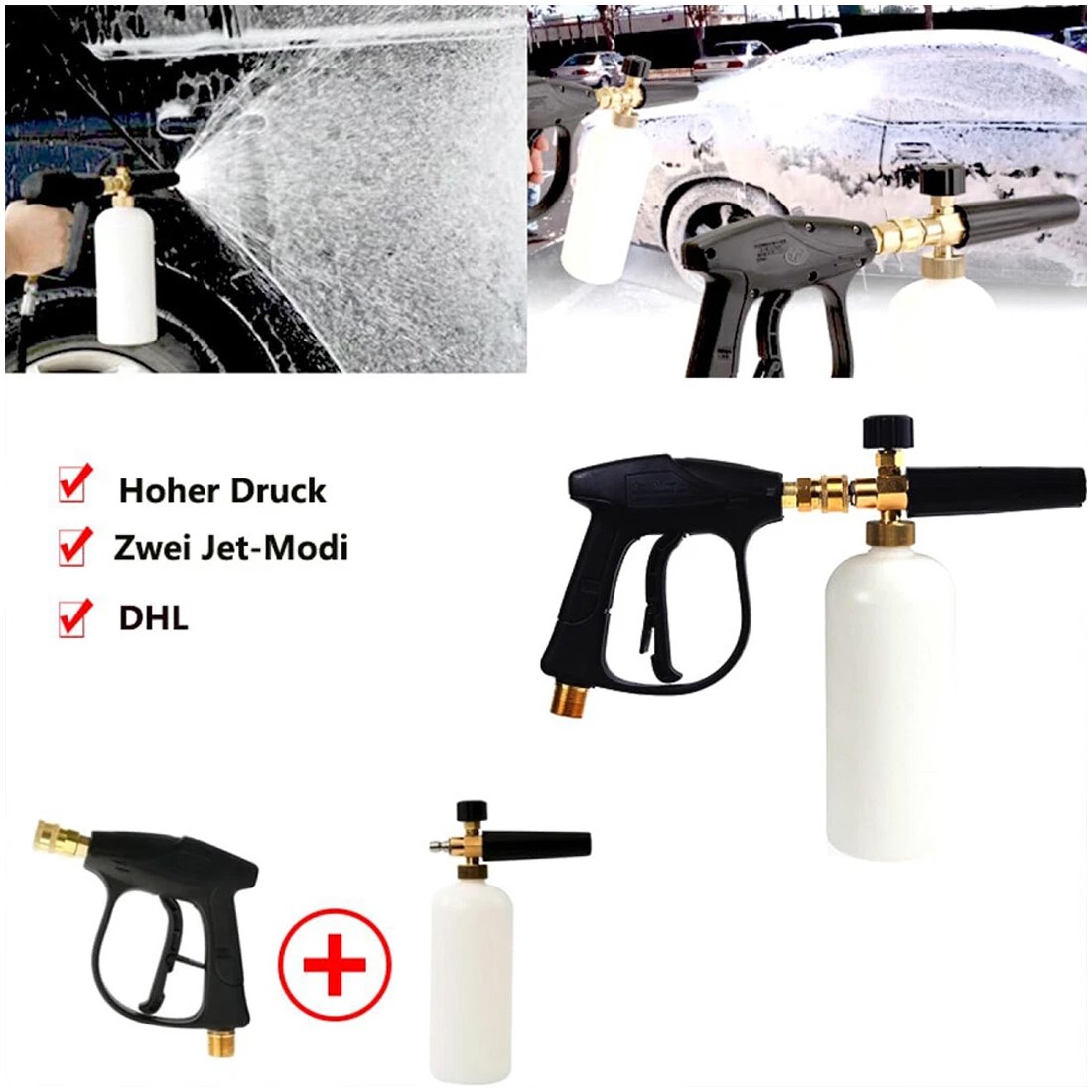 Quick Release Snow Foam Lance Pressure Washer Gun Soap Cannon Bottle 1L — image 10