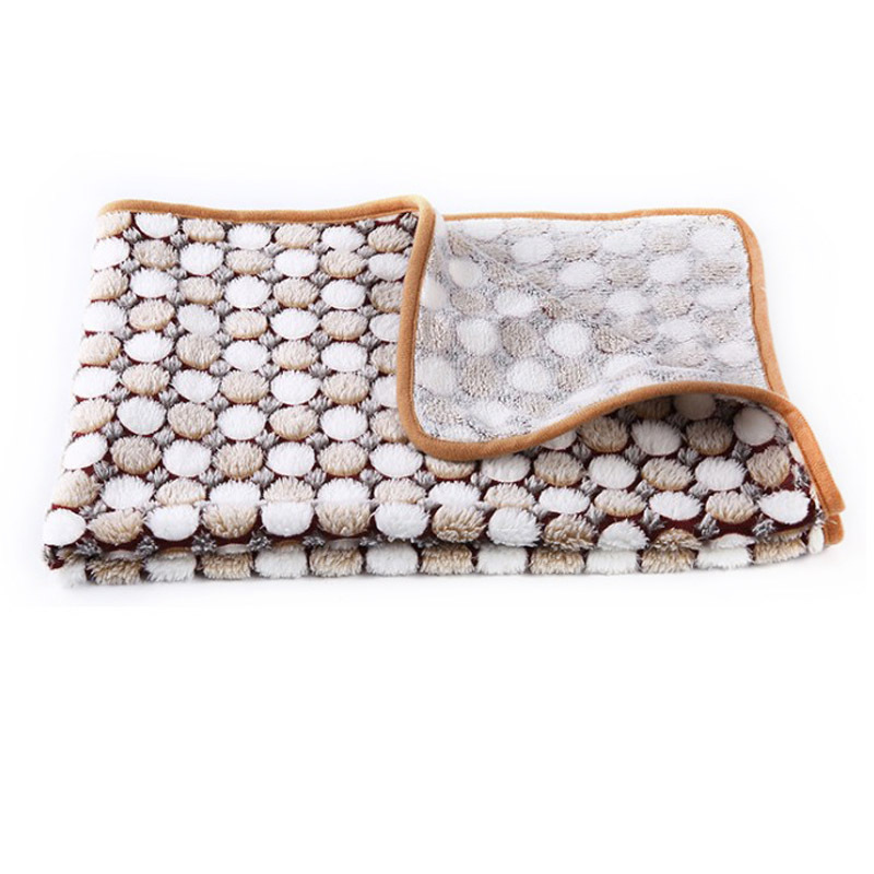 Coffee color polka dot blanket