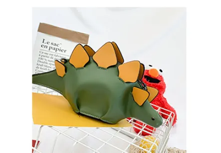 European And American Fashion Cartoon Creative Dinosaur Animal Messenger Bag - Green