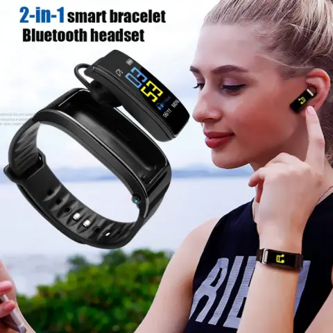 Smart Bracelet Bluetooth Headset Two in One Separate Heart