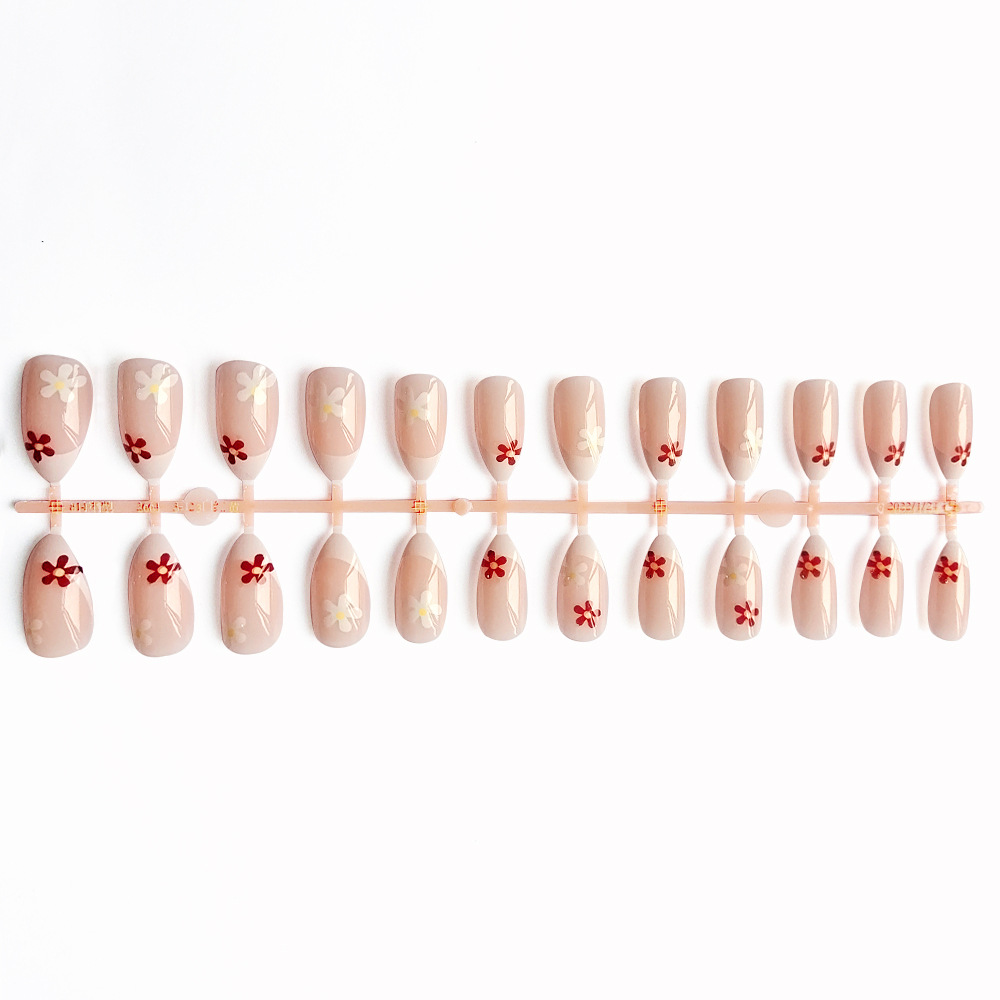 Fingertip Flower Gentle Temperament Nude Nail Patch