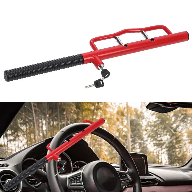 Car Steering Wheel Lock Heavy Duty Design Anti Theft Security 2 Keys UK Stock