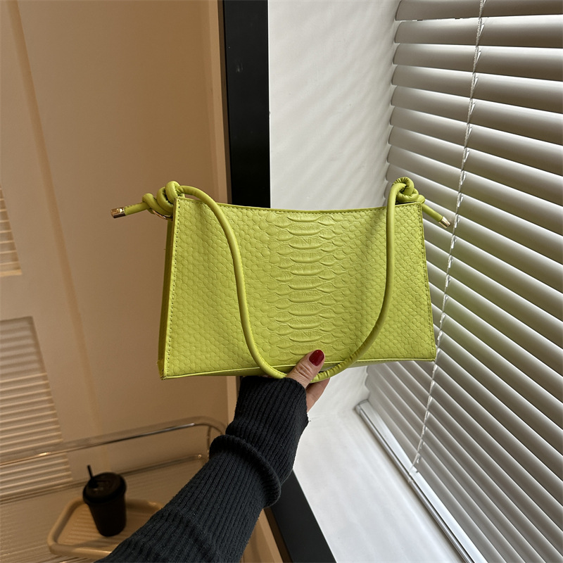 Новая модная простая портативная сумка-багет на одно плечо