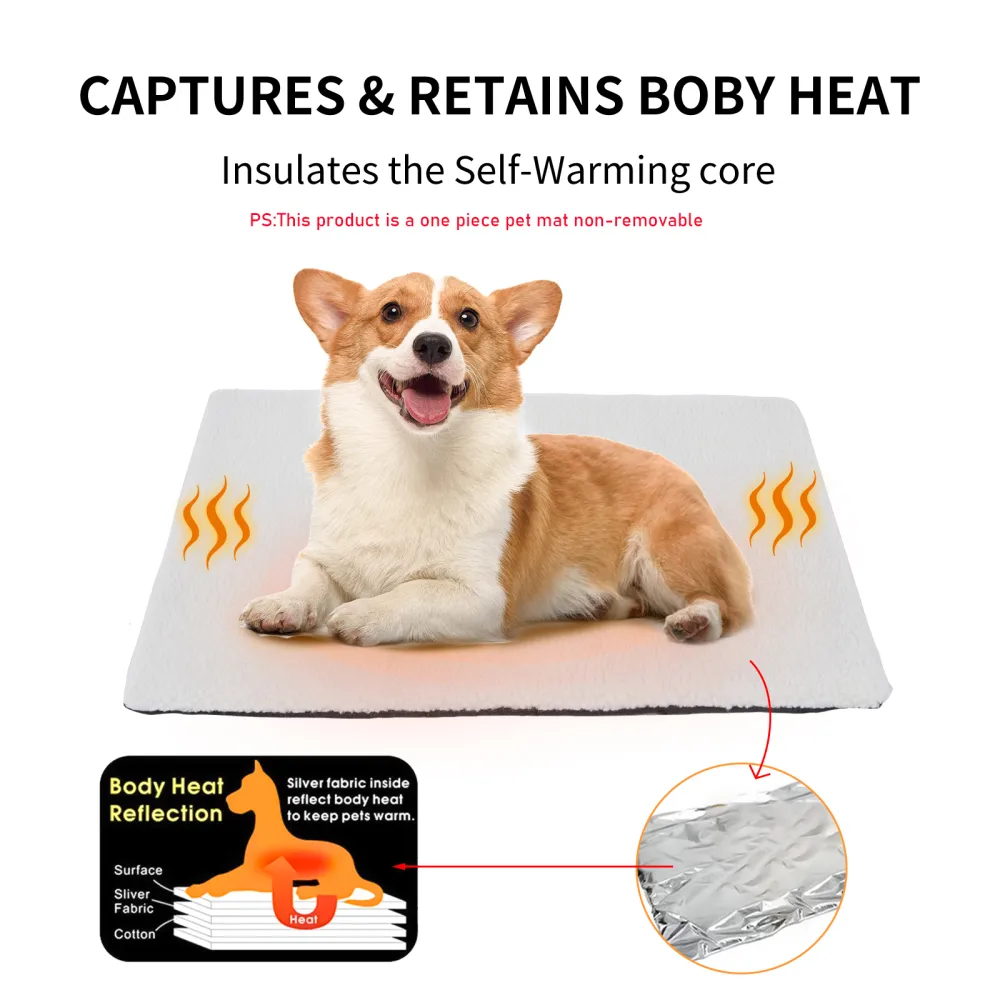 Cozy Self Heating Pet Pads Pet Blanket for Cold