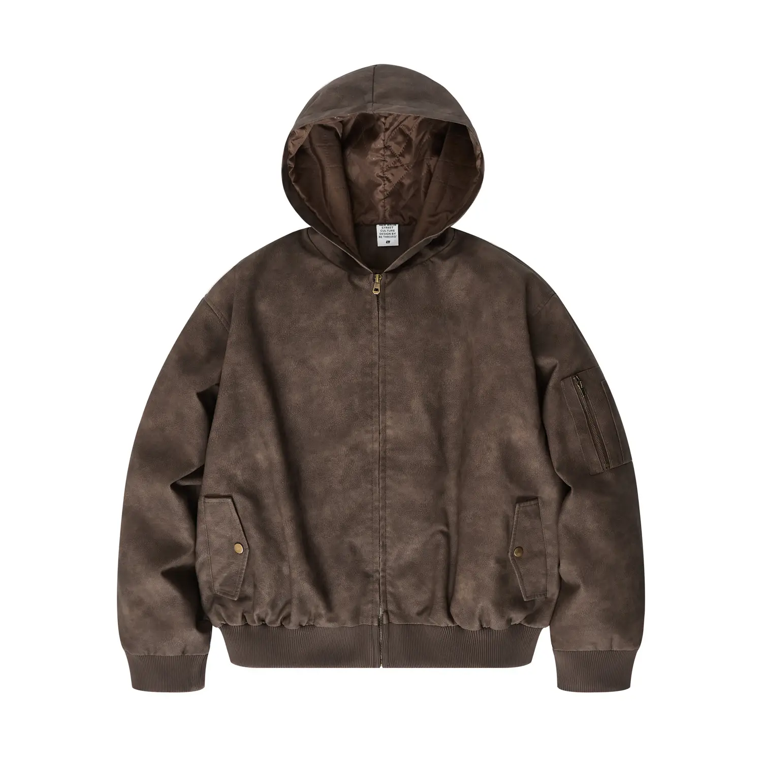 Men's American Style Street Hooded Jacket Zipper Cardigan