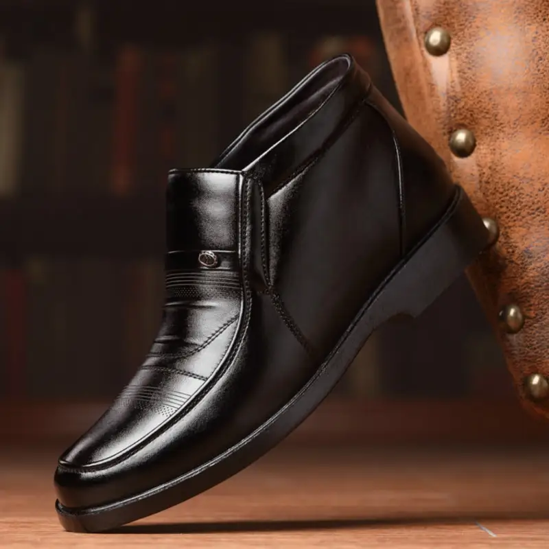Men's Warm And Velvet Thickened High-top Casual Non-slip Thick-soled Cotton Shoes