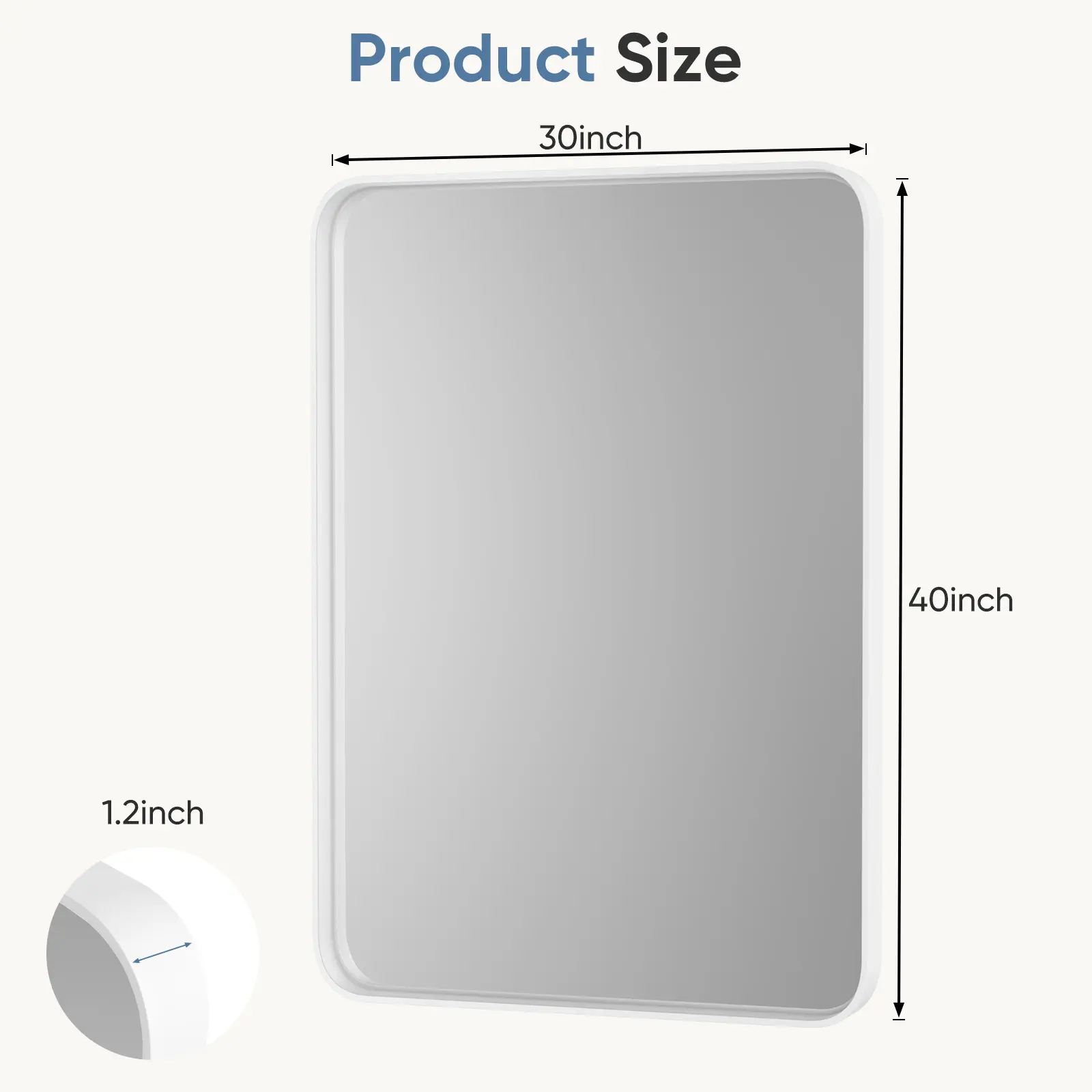 Wall Mirror With Rectangular Metal Frame