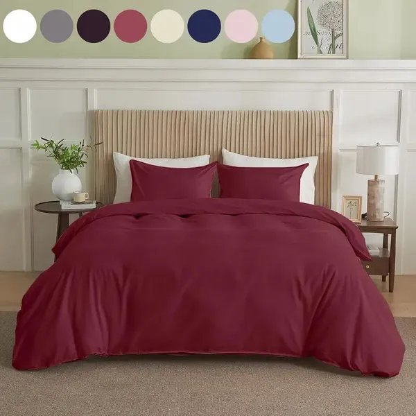 Serta Simply Clean Solid Duvet Cover King