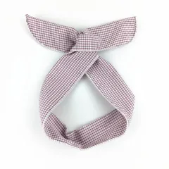 Variety Cute Wire Rabbit Ears Washing Face Hair Band Plaid Fabric Hair Fixer Wide-edged Headband Hair Accessories - Purple - View 1