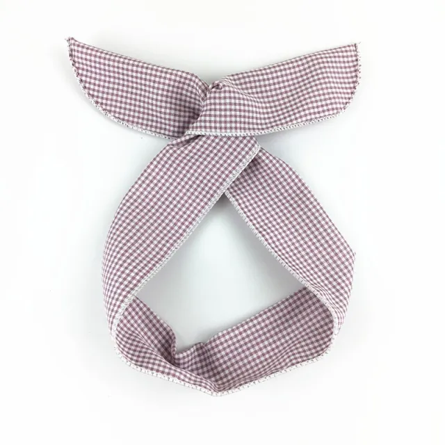 Variety Cute Wire Rabbit Ears Washing Face Hair Band Plaid Fabric Hair Fixer Wide edged Headband Hair Accessories Purple - Shop at LoveMi