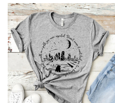 You Find Yourself On A Path You Never Letter Casual T-shirt