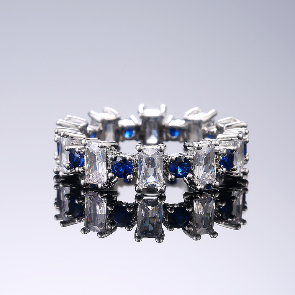 Exquisite Fashion Square Zircon Ring Cute Girls All-match