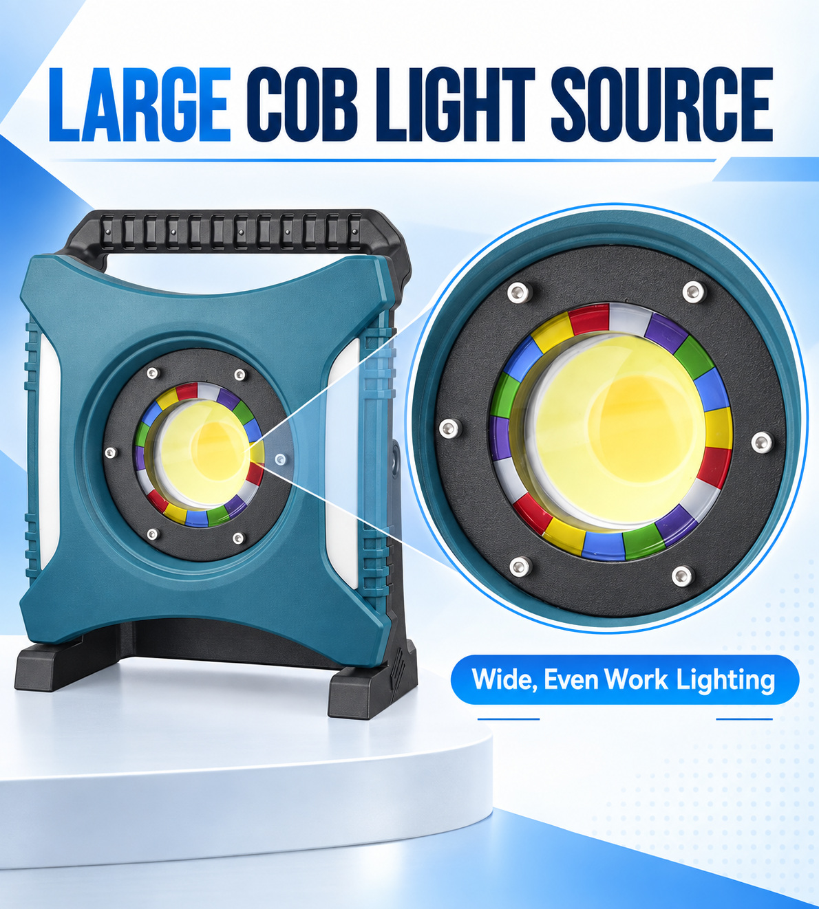 Rechargeable Type C COB Batteryversion 18650 W8144 1 3 Hour Runtime LED Flood Light Adjustable