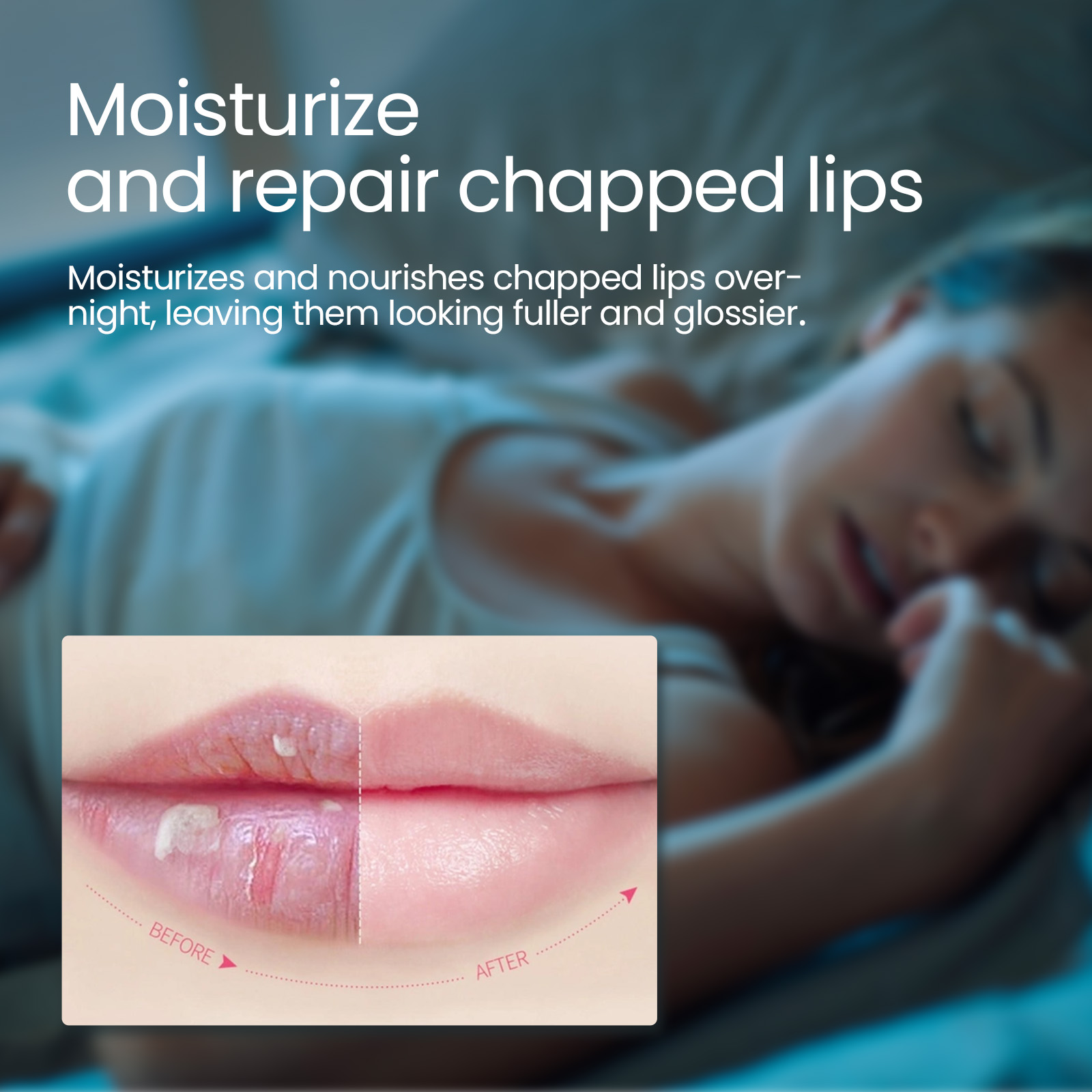 EELHOE Lip Sleeping Mask Moisturizing Hydrating Gentle Exfoliating Dead Skin Plumping Full Smooth Lip Mask image 5