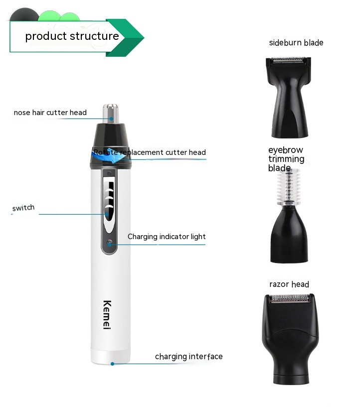 KM-6650 Multifunctional Electric Shaver Hair Clipper - Image 8