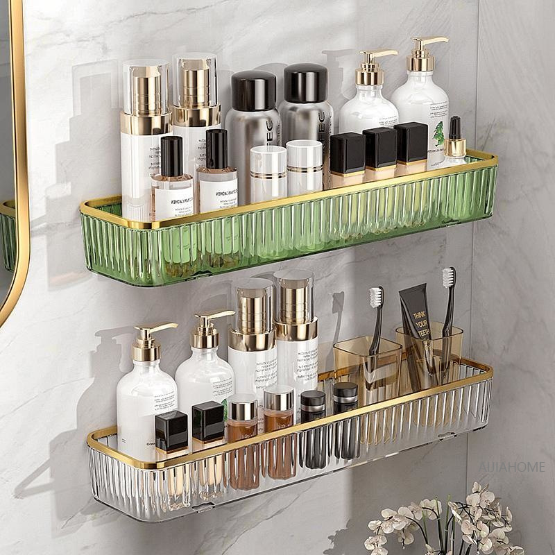 Bathroom Wall-mounted Acrylic Punch-free Storage Rack - Image 2