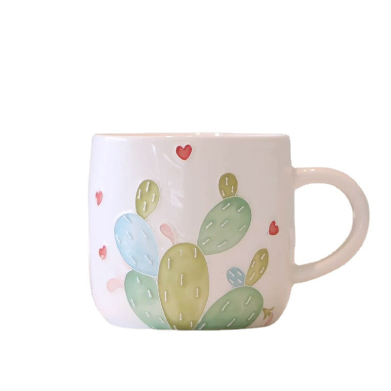 Title 3, Cactus Creative Ceramic Mug Cute Water Cup