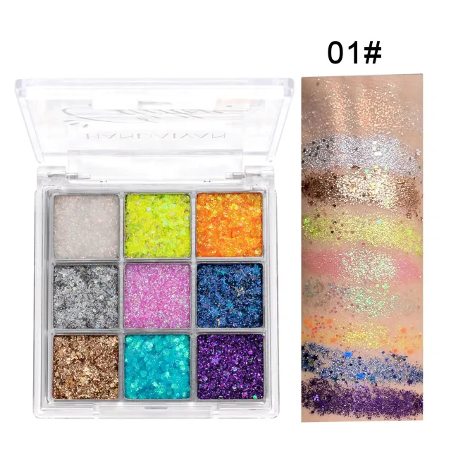 Stage Makeup Shining Patch Nine Color Eye Shadow Plate 1 Style - Shop at LoveMi